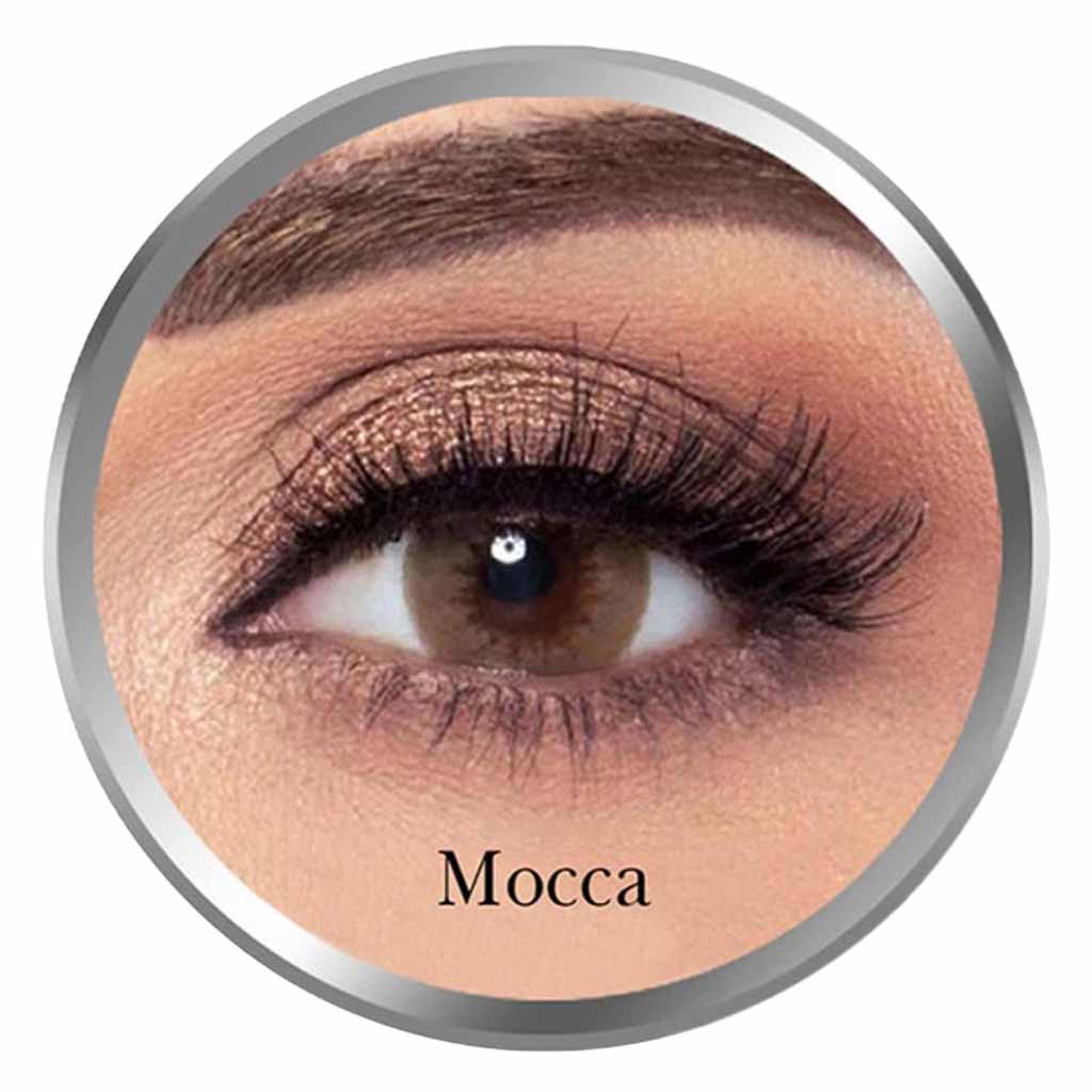 Amara, Monthly contact lenses Mocca, Comfortable monthly replacement lenses with natural tint