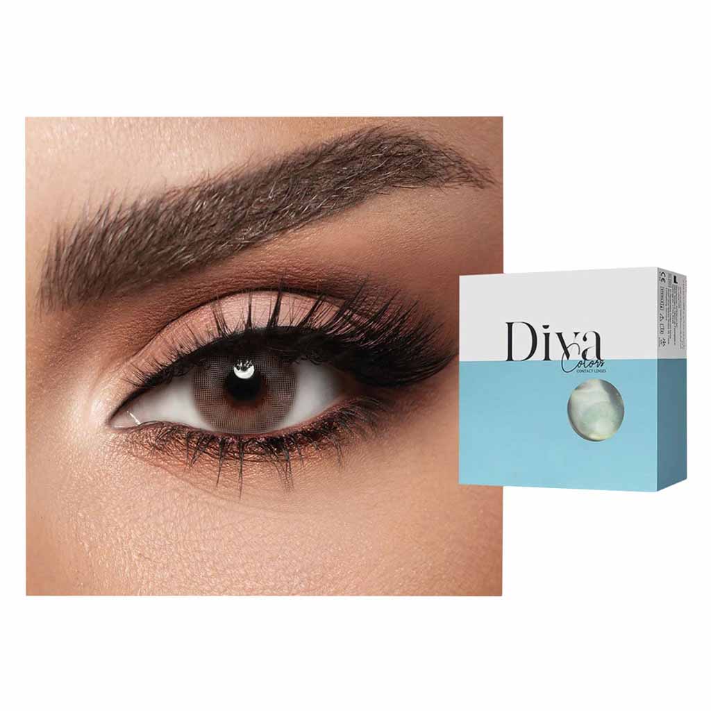Diva, Monthly Color Contact Lenses Amber, Colored contact lenses for monthly use, Amber