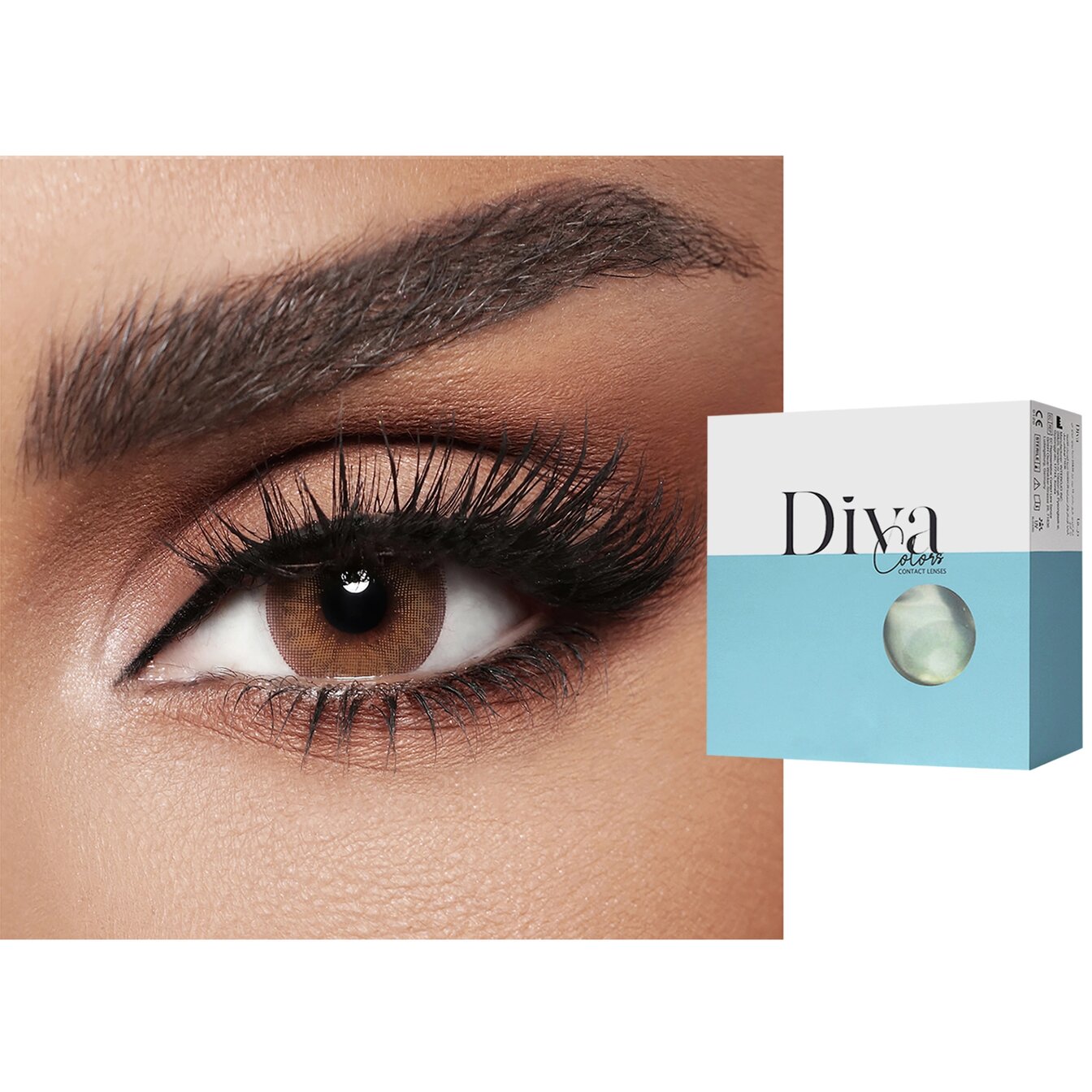 Diva, Monthly Color Contact Lenses Toffee, Warm toffee tone monthly colored contact lenses