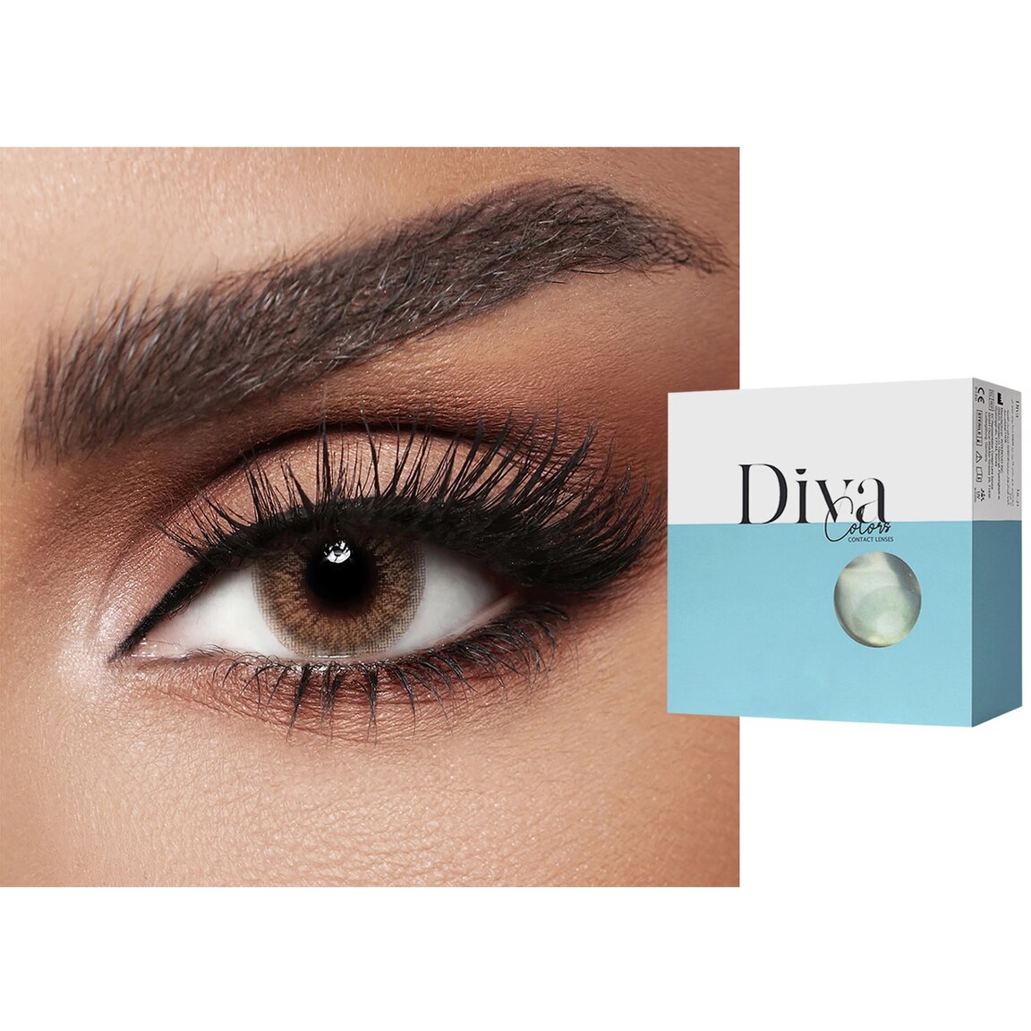 Diva, Monthly Color Contact Lenses Nut, Monthly hazel cosmetic lenses