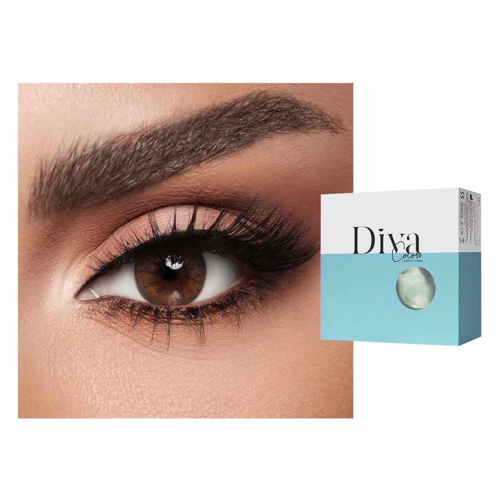Diva, Contact Eye Lenses Cream, Soft cream tone colored contact lenses for subtle enhancement