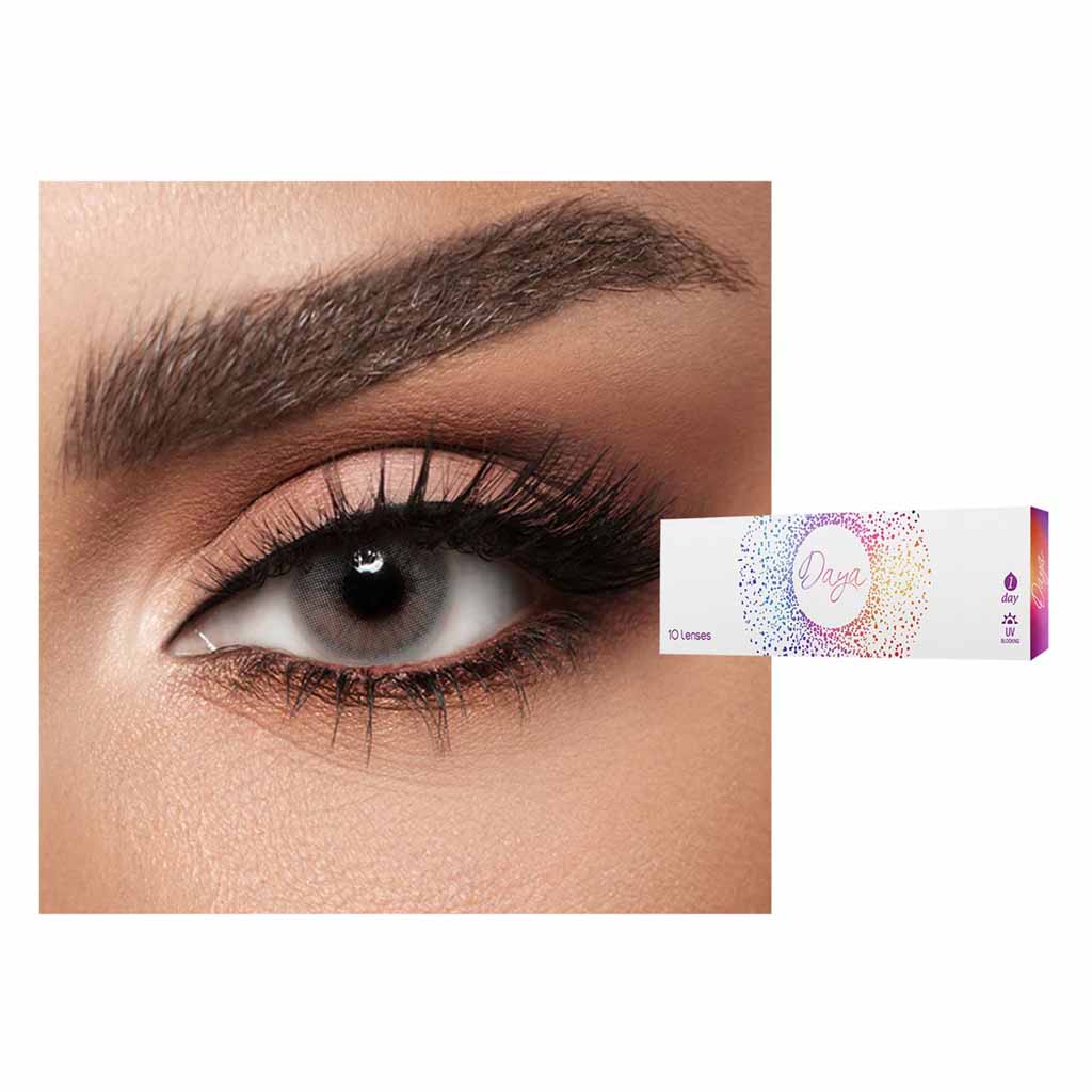 Daya, 1-day contact lenses indigo plano, Daily disposable lenses with indigo tint