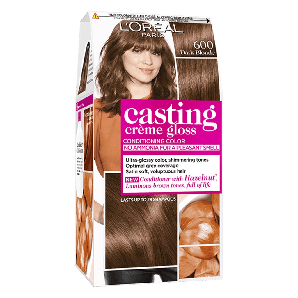 L'Oréal, Casting Cream Gloss Hair Color 600 Dark Blonde, Semi-permanent conditioning hair color, cream