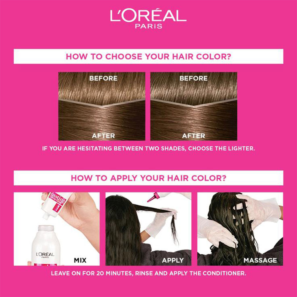 L'Oréal, Casting Cream Gloss Hair Color 600 Dark Blonde, Semi-permanent conditioning hair color, cream