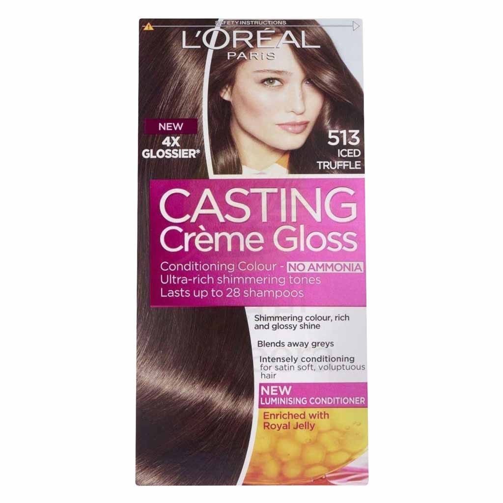 Loreal Paris Casting Creme Gloss Conditioning Hair Colour 513 Iced Truffle