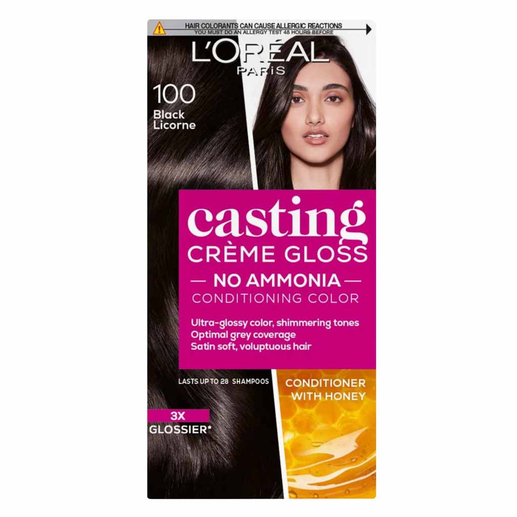 Loreal Paris Casting Creme Gloss Conditioning Hair Colour 100 Black Licorne