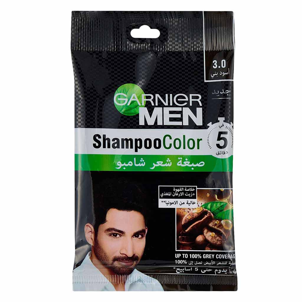 Garnier Men Shampoo Based Hair Color 30 Black Brown