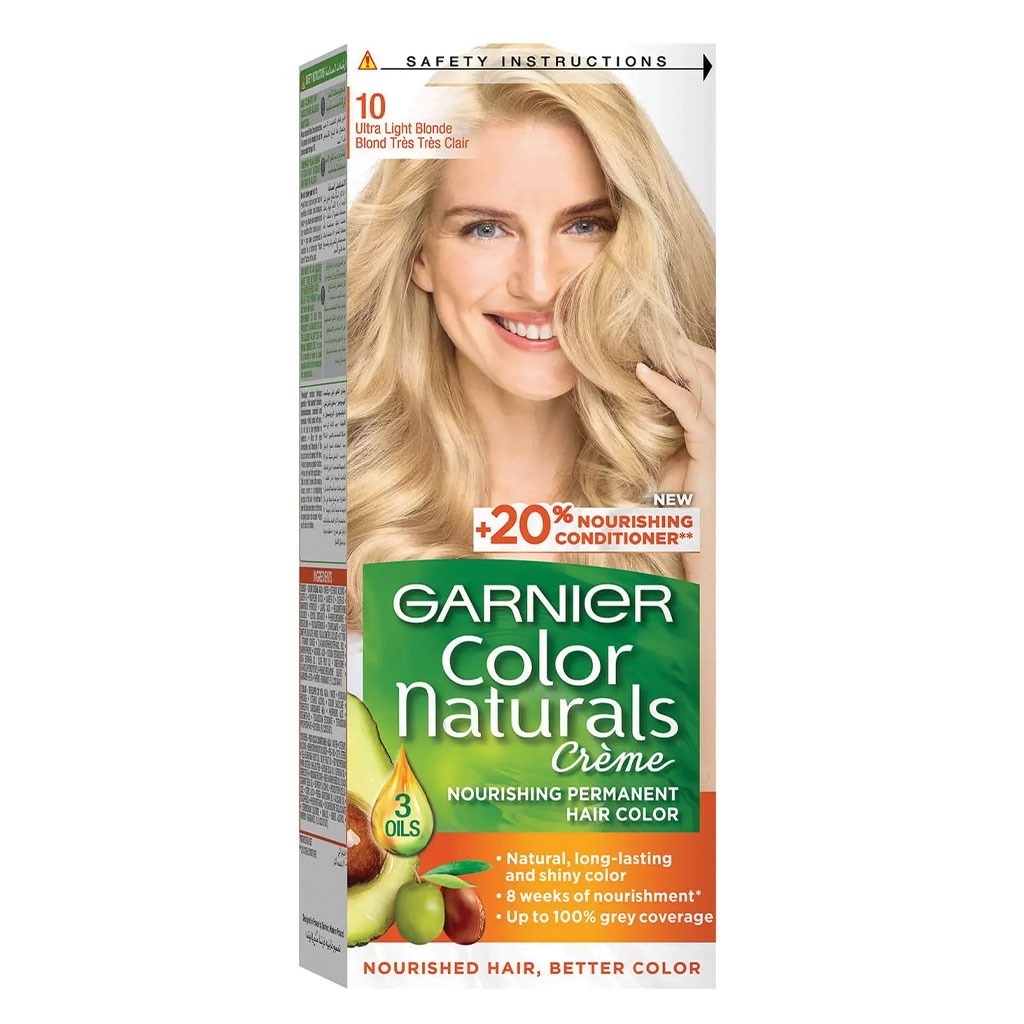Garnier Color Naturals Cream Hair Color 10 Ultra Light Blond Kit