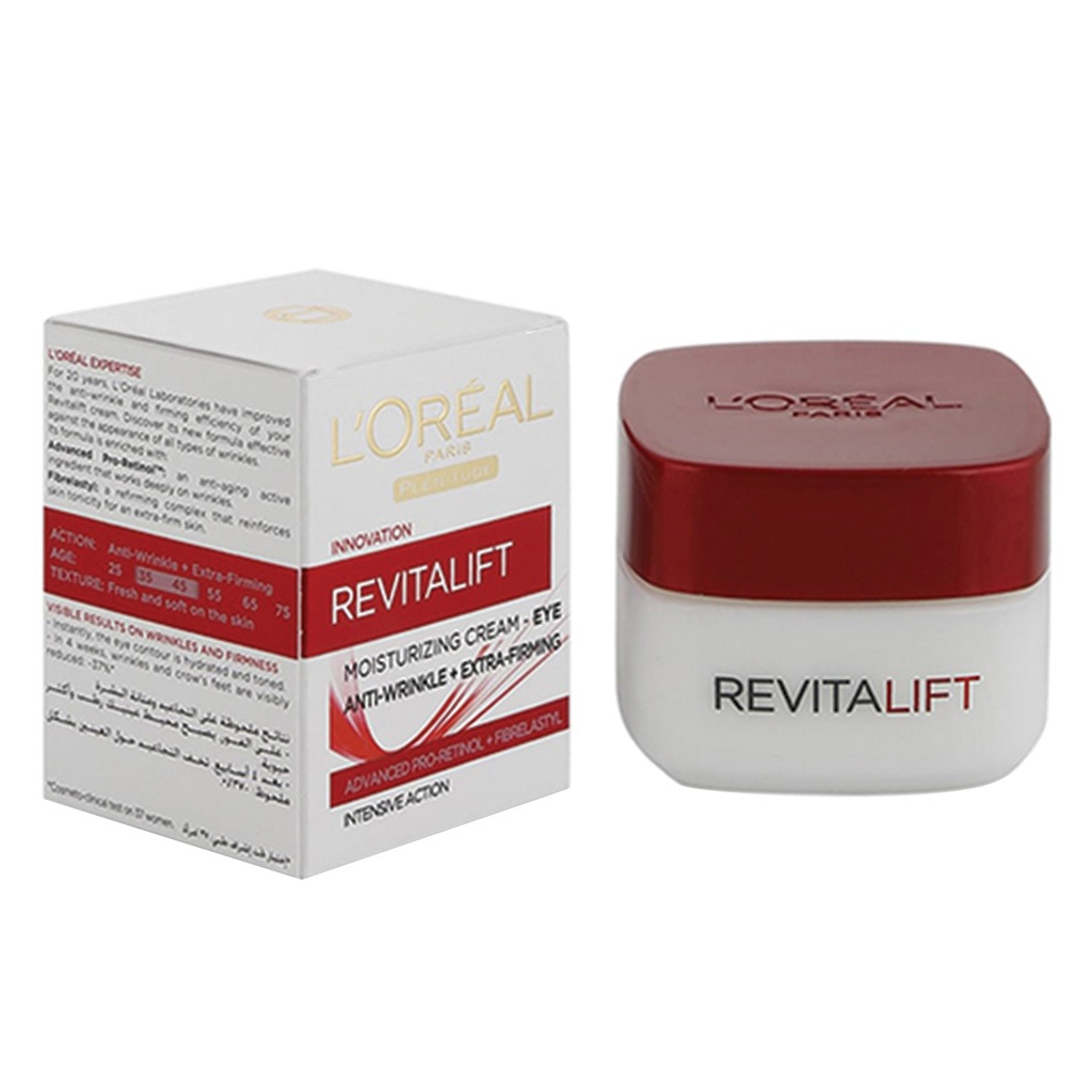 L’Oréal Paris, Innovation Revitalift Moisturizing Eye Cream, Hydrating anti-aging eye cream, 15ml