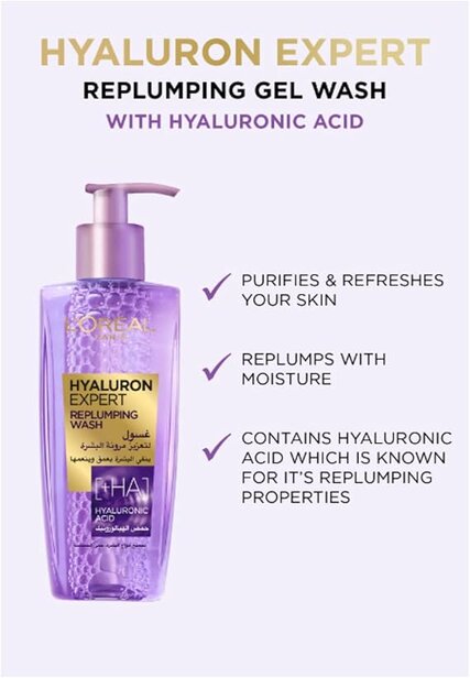 Loreal Dermo Expert Ske Hyaluro Wash Lp200 ml 002