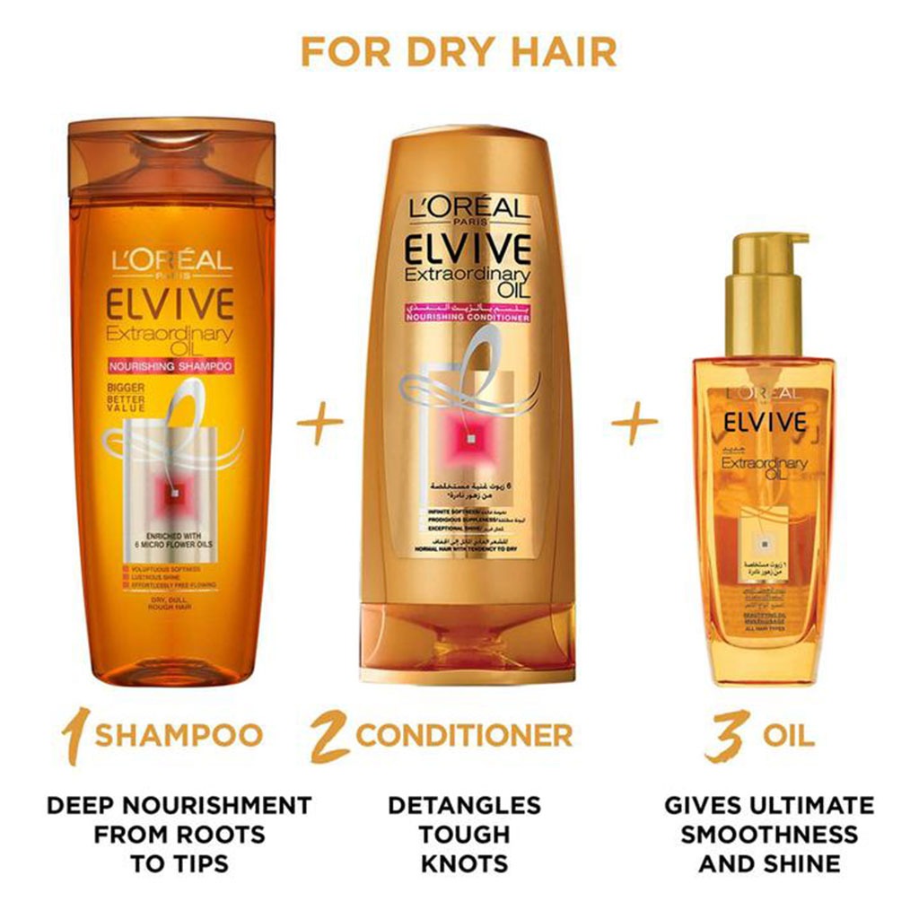 Elvive Ex. Oils Nr/Dry Sh 400 ml