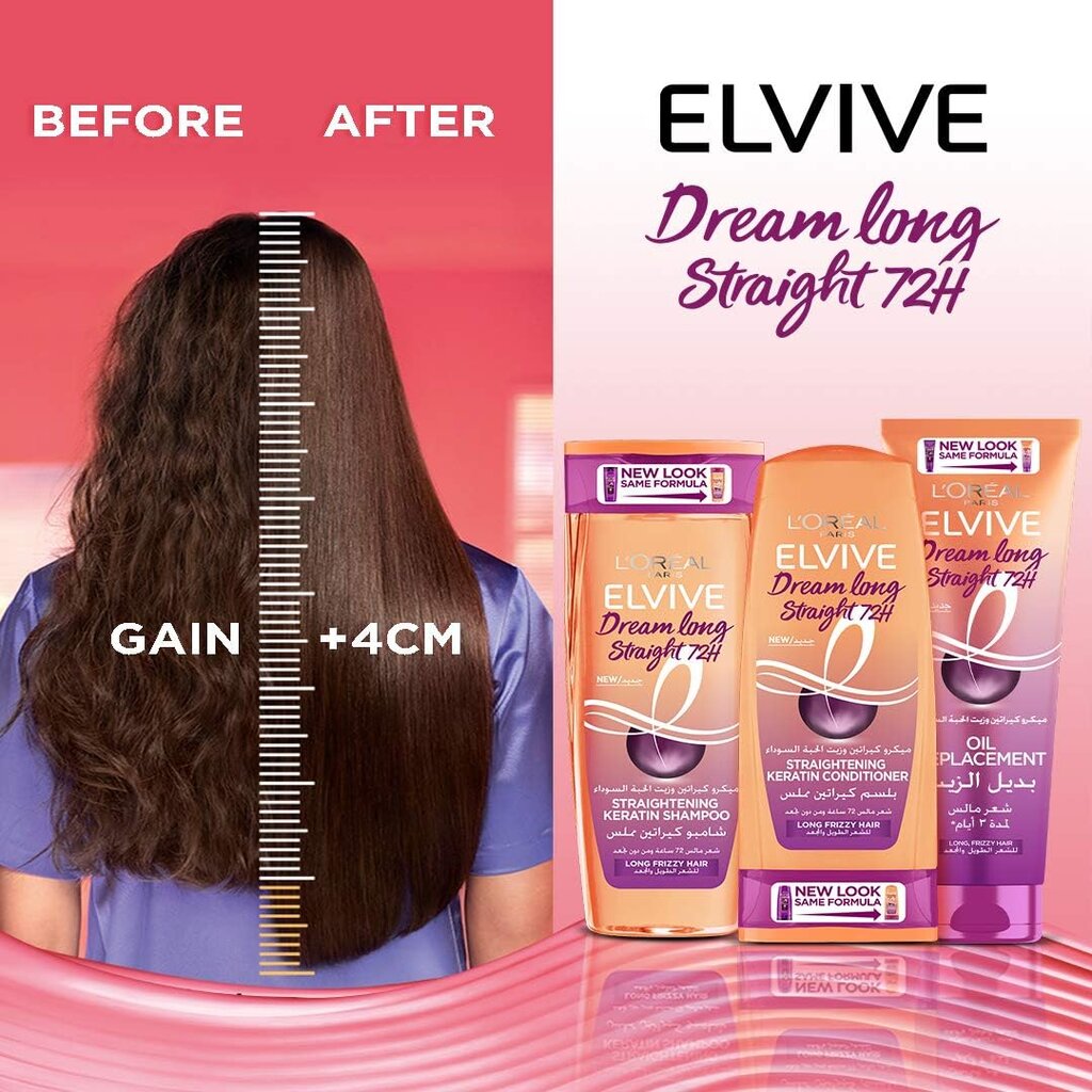 Elvive, Dream Long Straight Shampoo, Shampoo for long straight hair care, 200ml