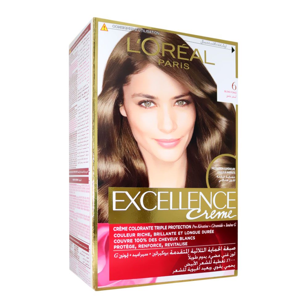 Loreal Paris Excellence Creme Triple Care Hair Color 6 Dark Blonde