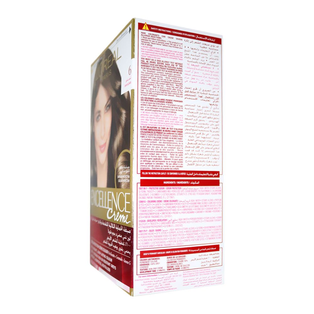 Loreal Paris Excellence Creme Triple Care Hair Color 6 Dark Blonde