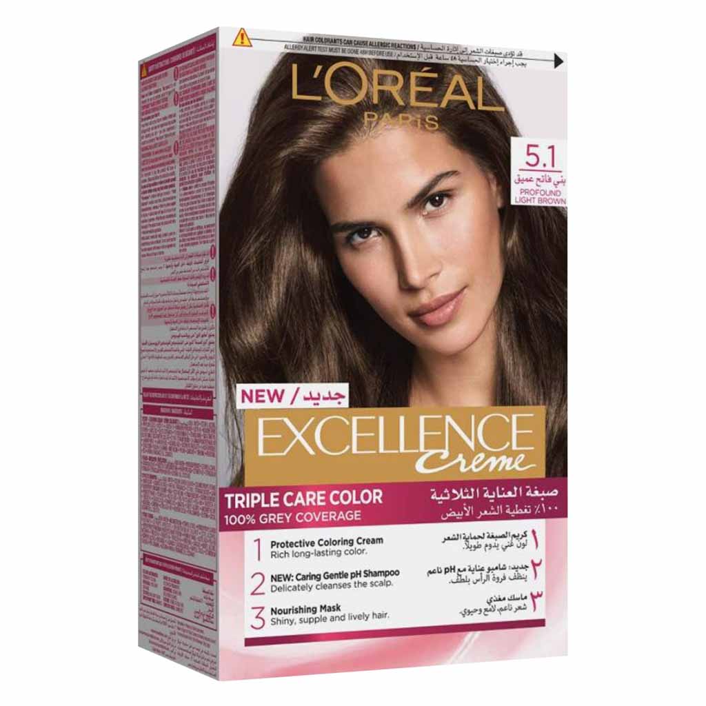 Loreal Paris Excellence Creme Triple Care Hair Color 51 Profound Light Brown