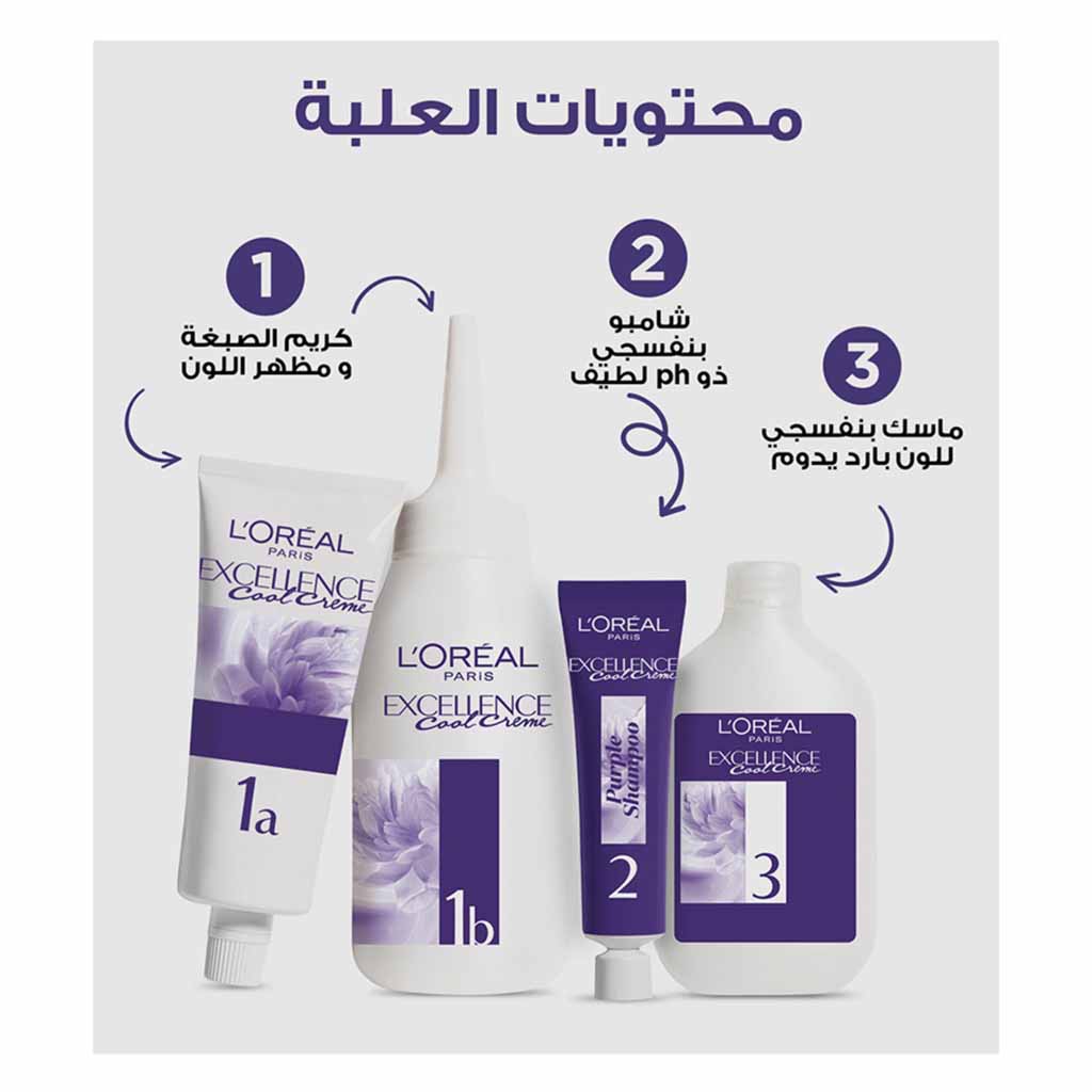 Loreal Paris Excellence Ash Supreme Lightening Triple Care Hair Color 912 Cool Pearl Very Light Blonde