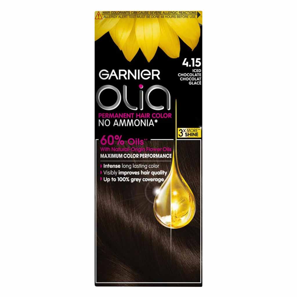 Garnier Olia No Ammonia Permanent Hair Color 4.15 Iced Chocolate