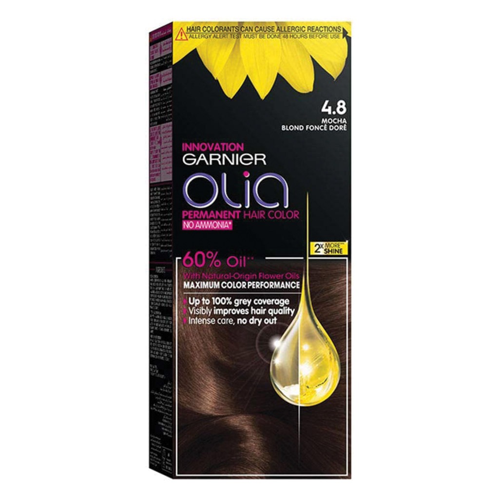 Garnier Olia No Ammonia Permanent Hair Color 4.8 Mocha