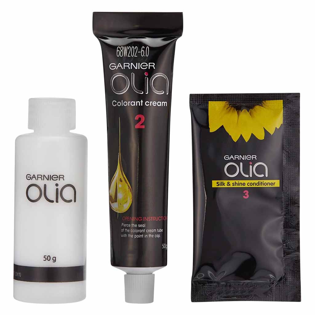 Garnier, Olia No Ammonia Permanent Hair Color 91 Ashy Light Blonde, Ammonia-free permanent hair dye for natural looking blonde, 60ml