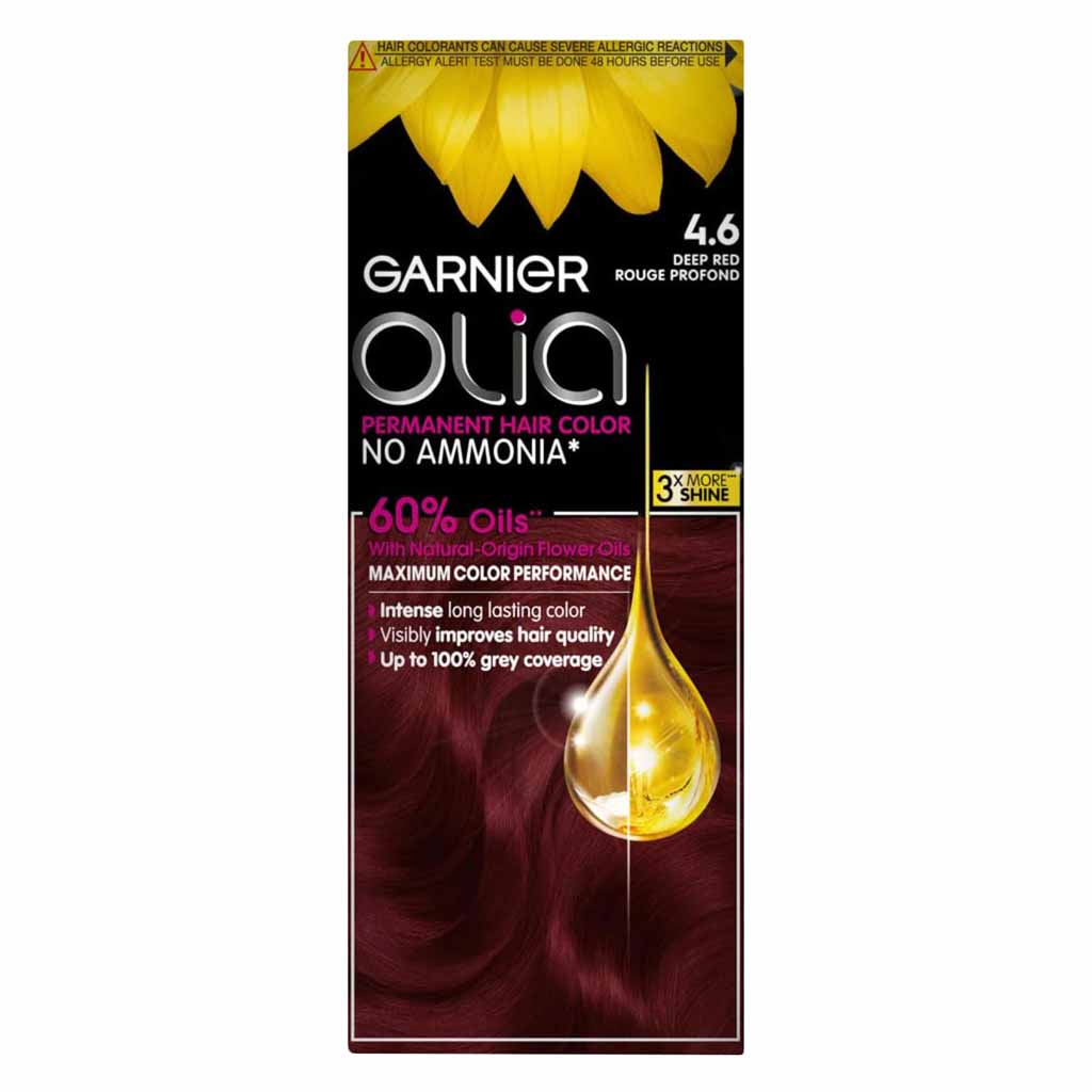 Garnier Olia No Ammonia Permanent Hair Color 4.6 Deep Red