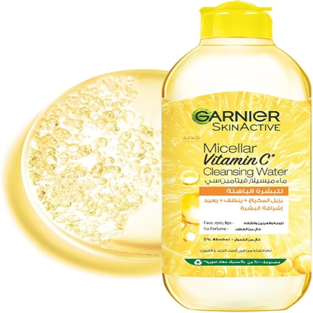 Garnier, Micellar Make-Up Brightening Water with Vitamin C, Brightening micellar makeup remover, 400ml