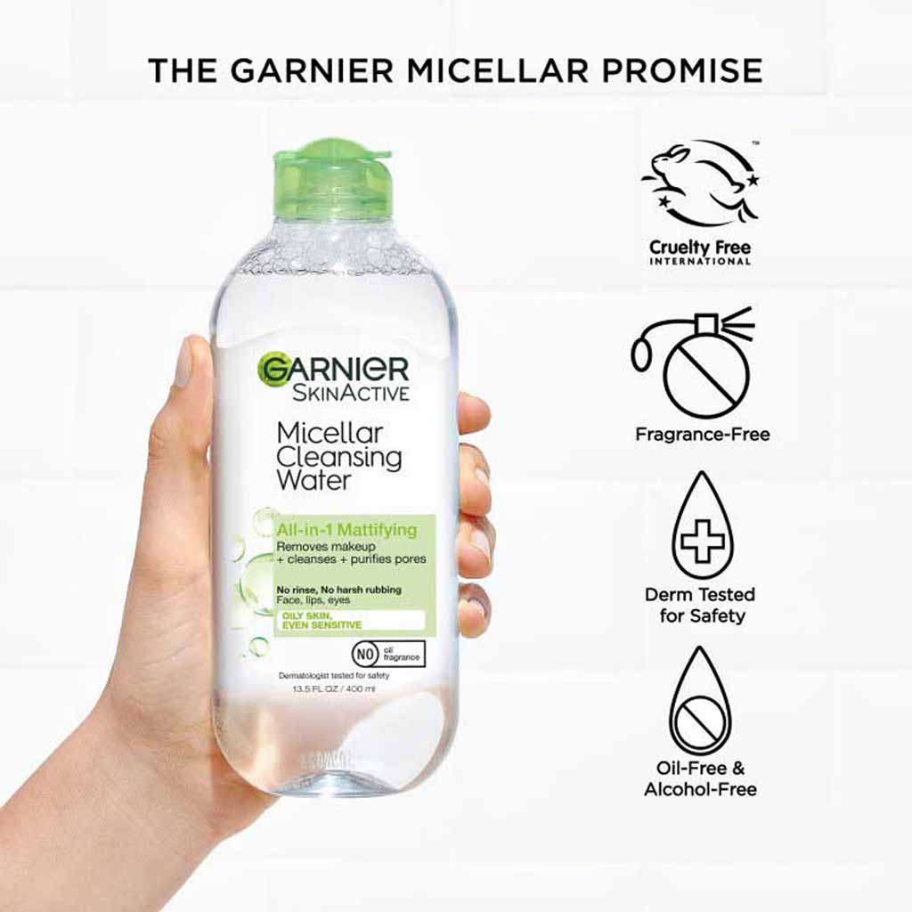 Garnier, SkinActive Micellar Water for Acne-Prone Skin, Gentle cleansing water for acne-prone skin, 400ml