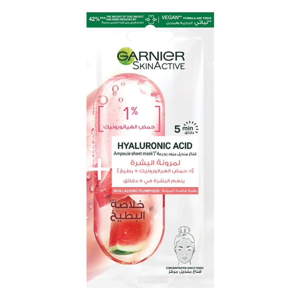 Garnier SkinActive Hyaluronic Ampoule Sheet Mask Watermelon 1's