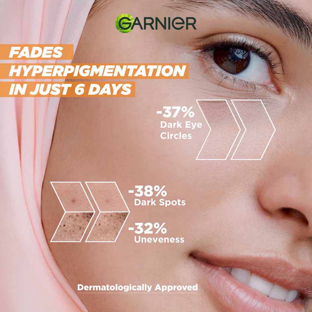 Garnier, Fast Bright Vitamin C Ampoule Serum, Brightening vitamin C facial serum, 1.5ml