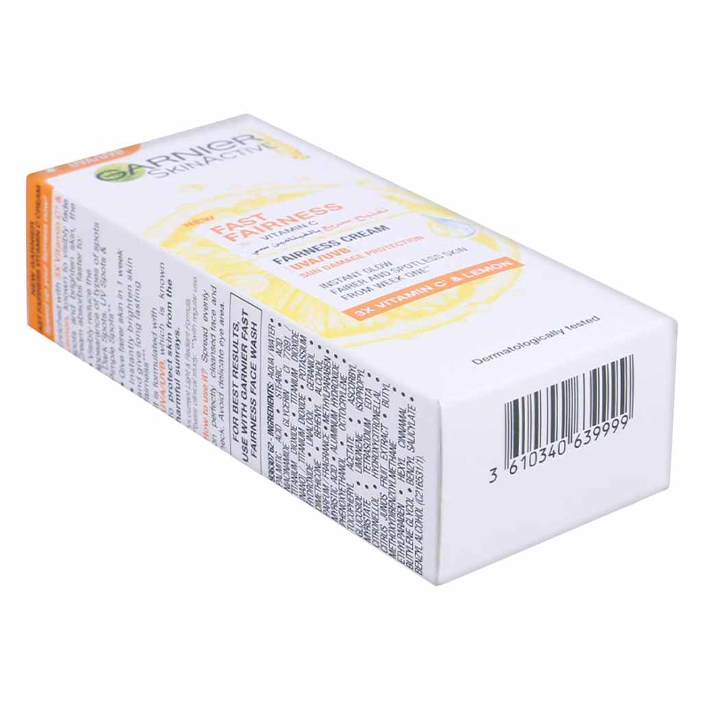 Garnier Skin Active, Vitamin-C and Lemon Fast Fairness Day Cream, Brightening day cream with vitamin C and lemon, 50ml