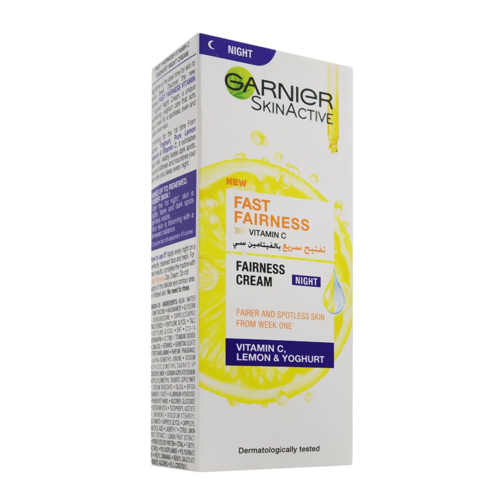 Garnier F. Fairness Night Cream 50 ml Tube .