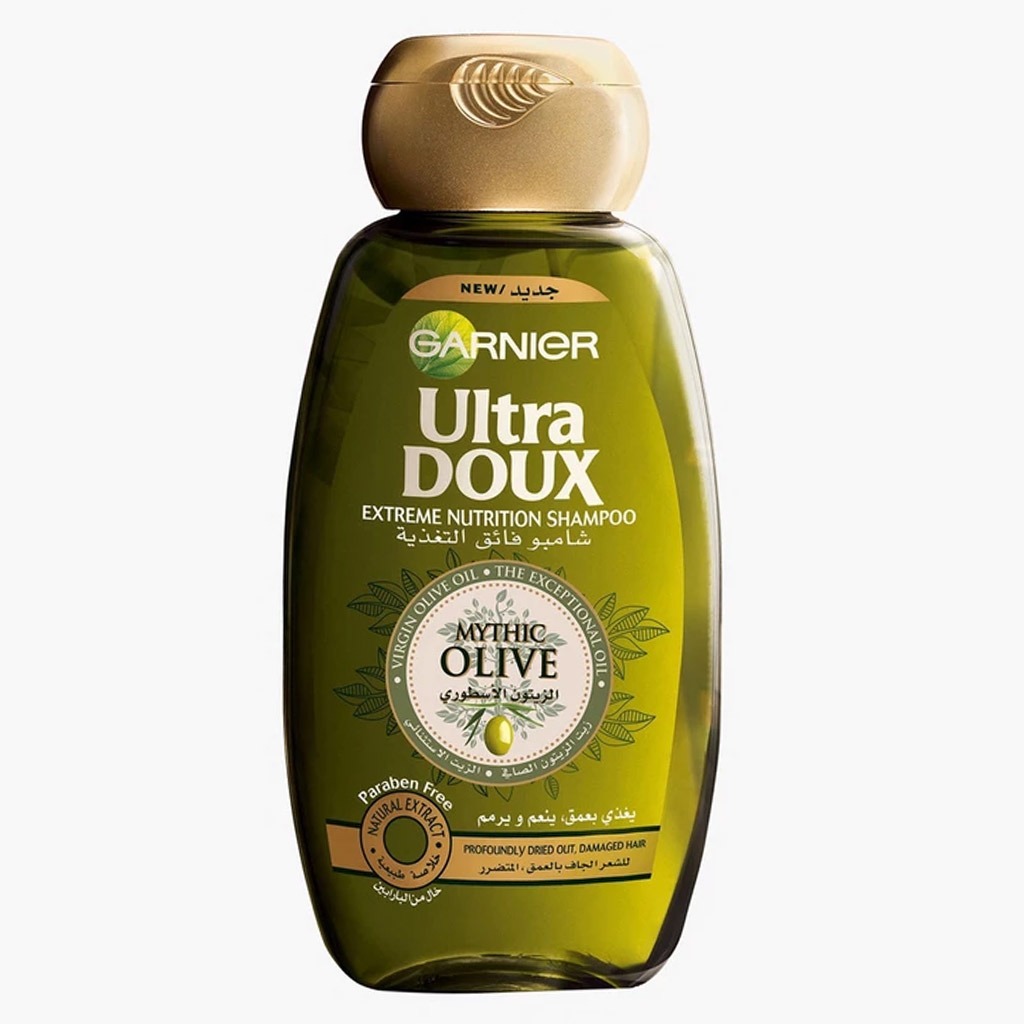 Garnier Ultra Doux, Mythic Olive Extreme Nutrition Shampoo, Nourishing shampoo for dry and damaged hair, 600ml