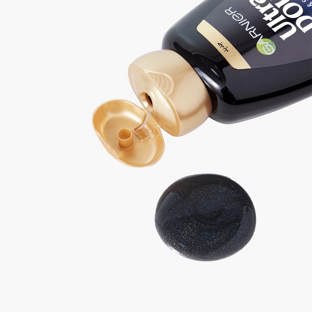 Garnier Ultra Doux, Black Charcoal and Nigella Seed Oil Purifying & Shine Shampoo, Purifying shampoo for sensitive scalp and dull hair, 200ml