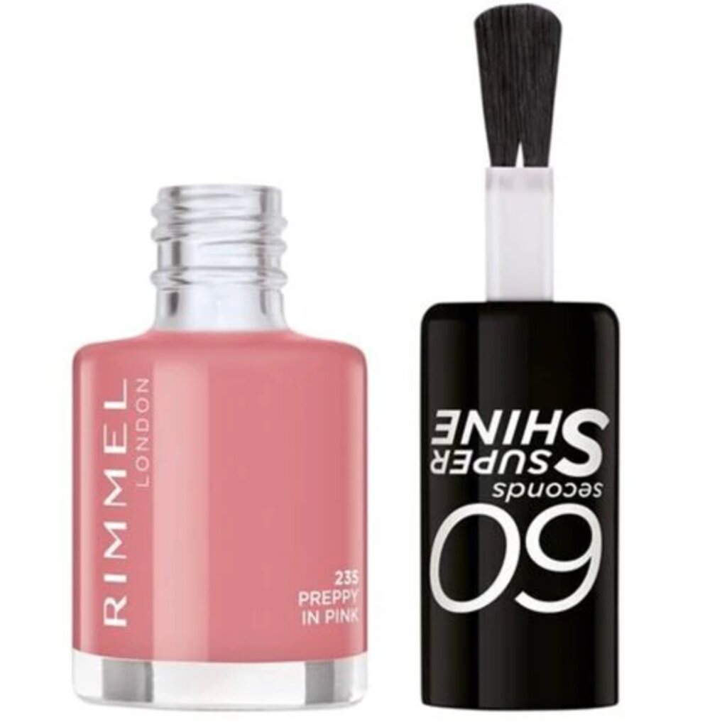 Rimmel, 60 Seconds Nail Polish - 235 Preppy in Pink, Fast-drying vibrant pink nail polish