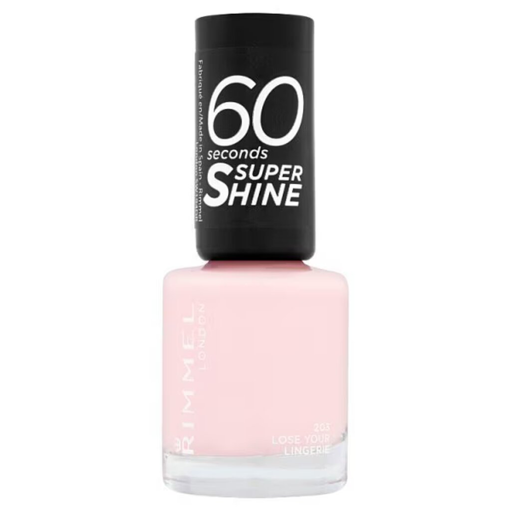 Rimmel, 60 Seconds Nail Polish 203 Lose Your Lingerie, Quick-dry nail polish with rich color