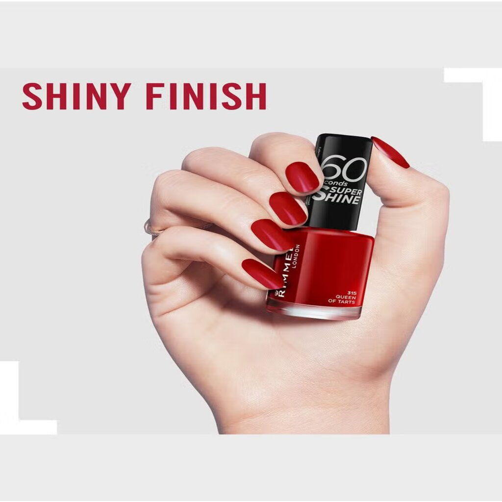 Rimmel, 60 Seconds Nail Polish 315 Queen of Tarts, Fast-drying nail polish with vibrant color