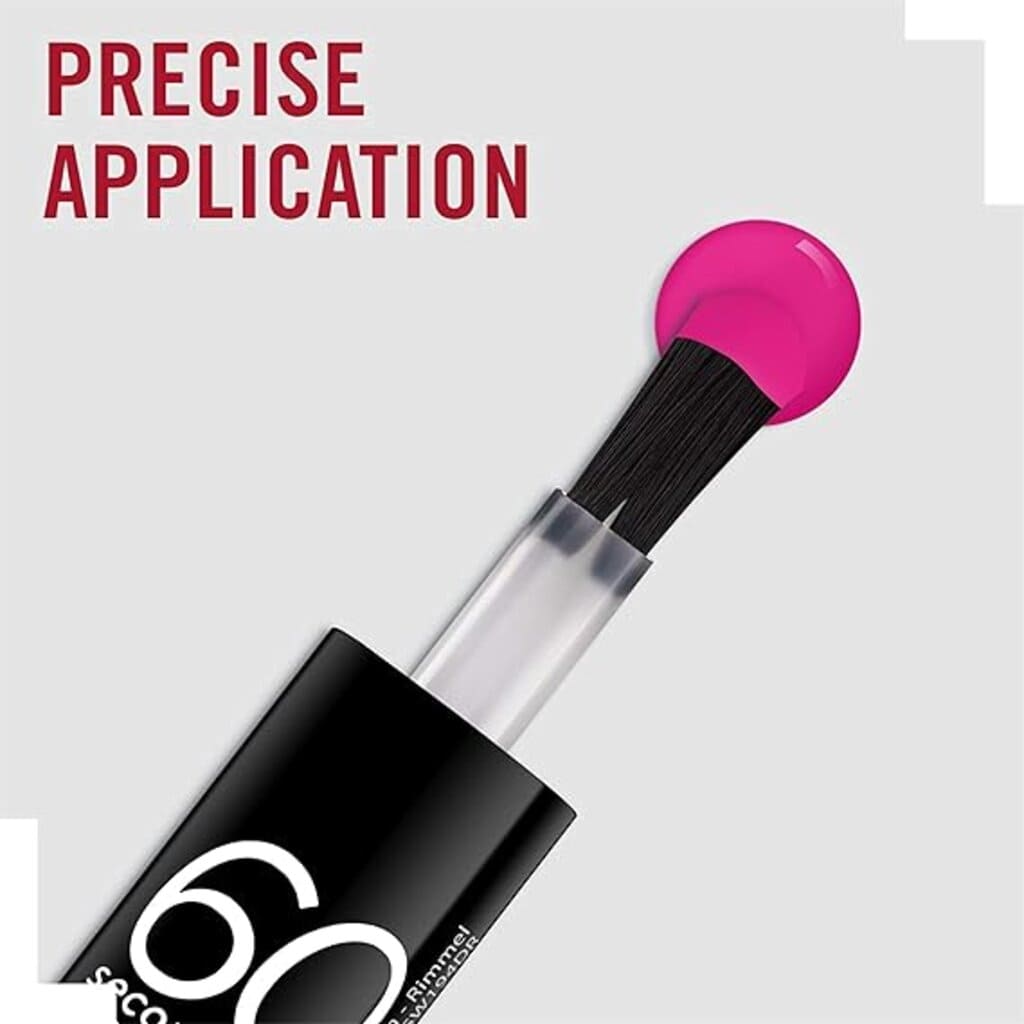 Rimmel, 60 Seconds Nail Polish 323 Funtime Fuchsia, Quick-dry nail polish with bright fuchsia color, 12 ml