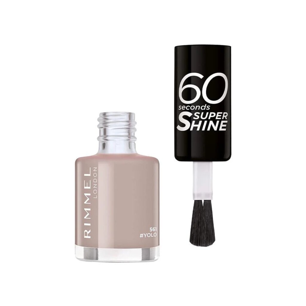 Rimmel, 60 Seconds Nail Polish 561 Yolo, Fast-drying nail polish with vibrant color finish, 12 ml