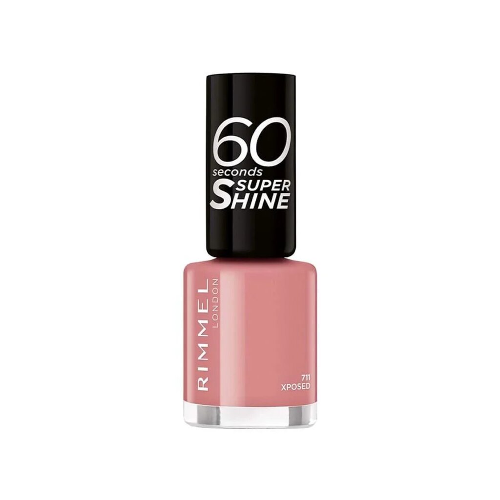 Rimmel, 60 Seconds Nail Polish 711 Xposed, Quick-dry nail polish with intense color, 13.5ml