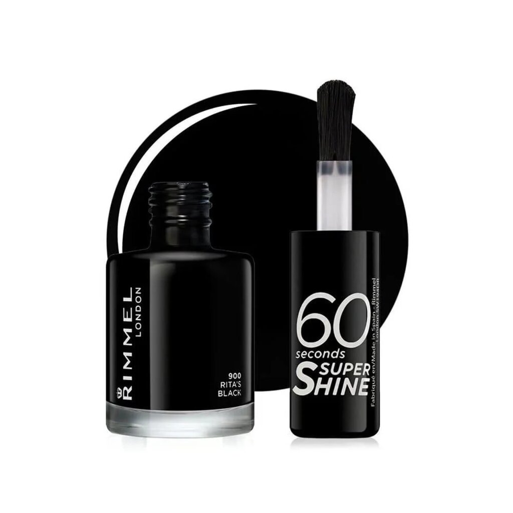 Rimmel 60 Seconds Nail Polish - 900 Rita's Black