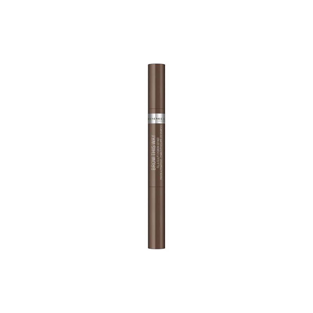 Rimmel London, Brow This Way Fill & Sculpt Eyebrow Definer Medium Brown, Eyebrow pencil for natural fill and sculpted look, medium brown