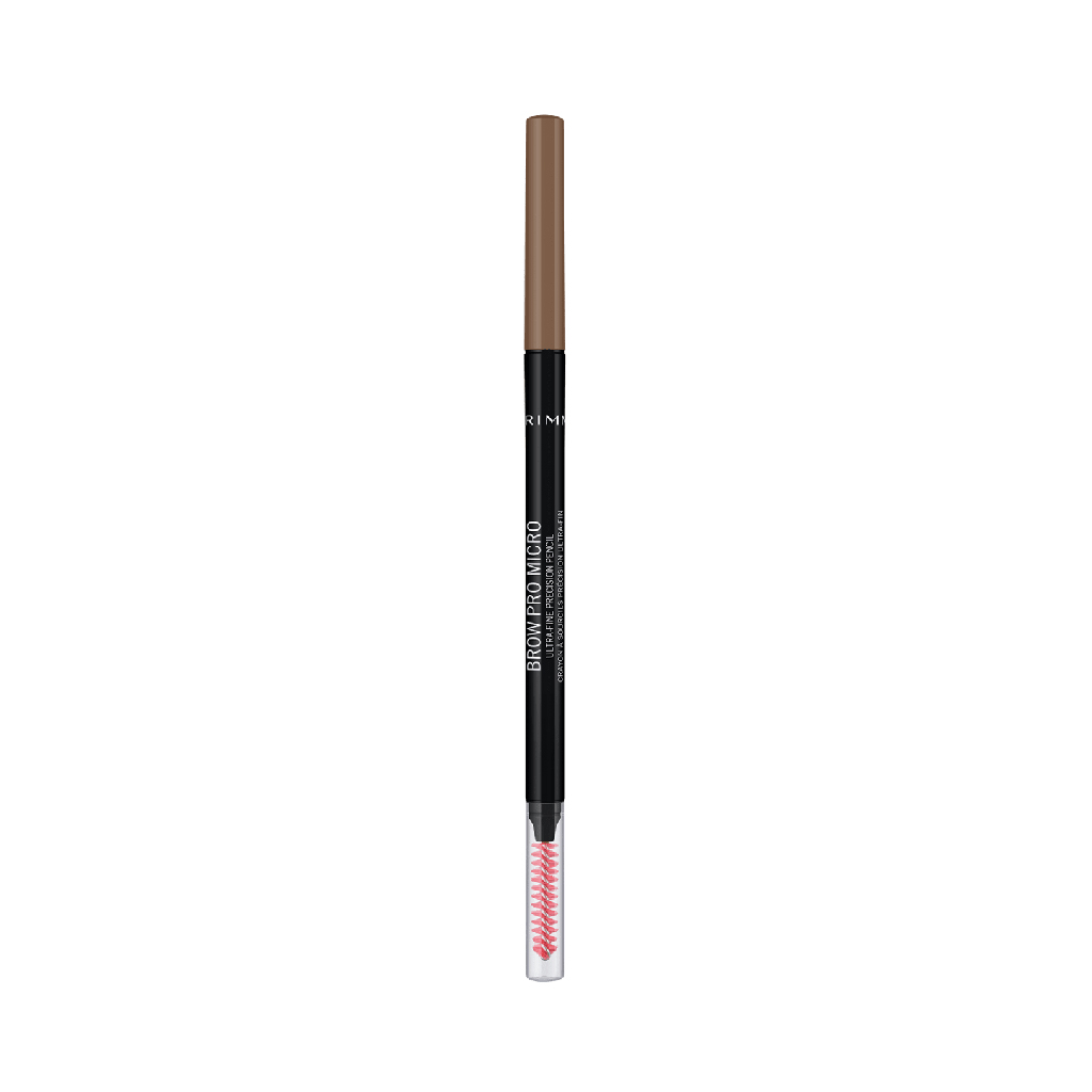 Rimmel, Brow Pro Microdefiner, Ultra-fine precision eyebrow pencil for natural definition, Light
