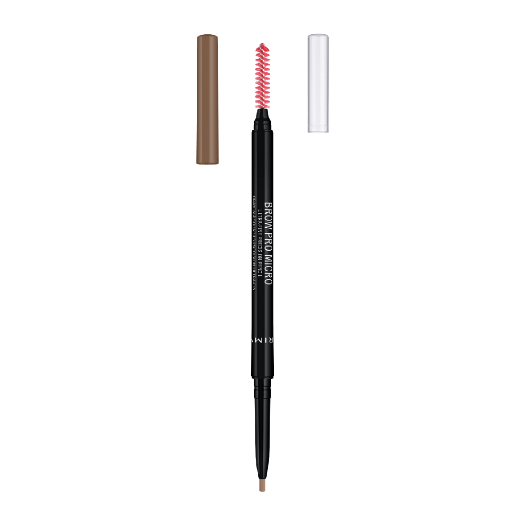 Rimmel, Brow Pro Microdefiner, Ultra-fine precision eyebrow pencil for natural definition, Light