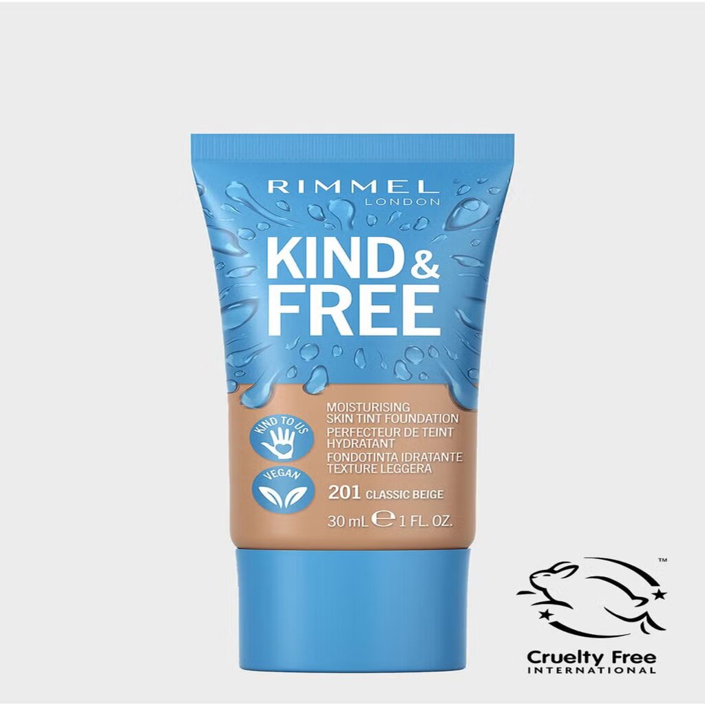Rimmel London Kind & Free Skin Tint Foundation - 201 Classic Beige, 30ml