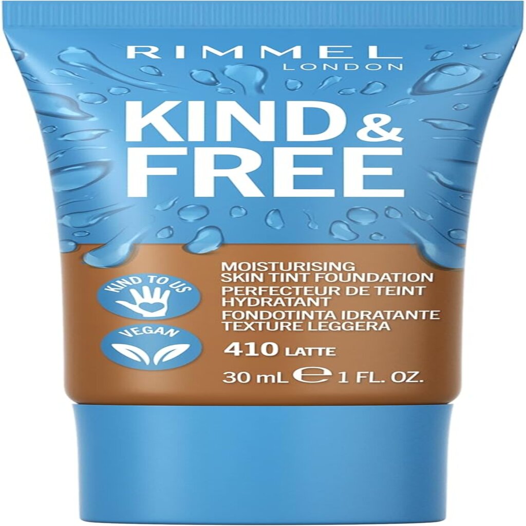 Rimmel London Kind & Free Skin Tint Foundation - 410 Latte, 30ml