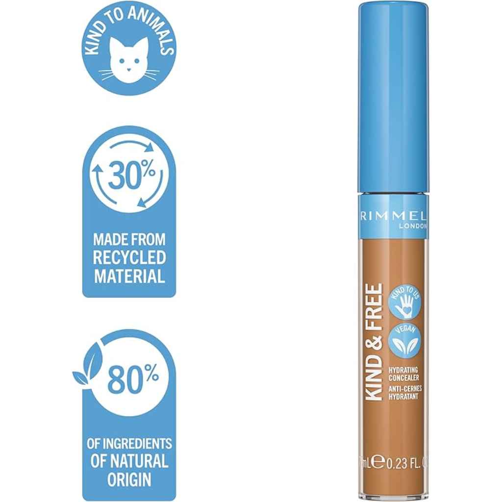 Rimmel, Kind & Free Concealer 040 Tan, Lightweight concealer for natural skin coverage