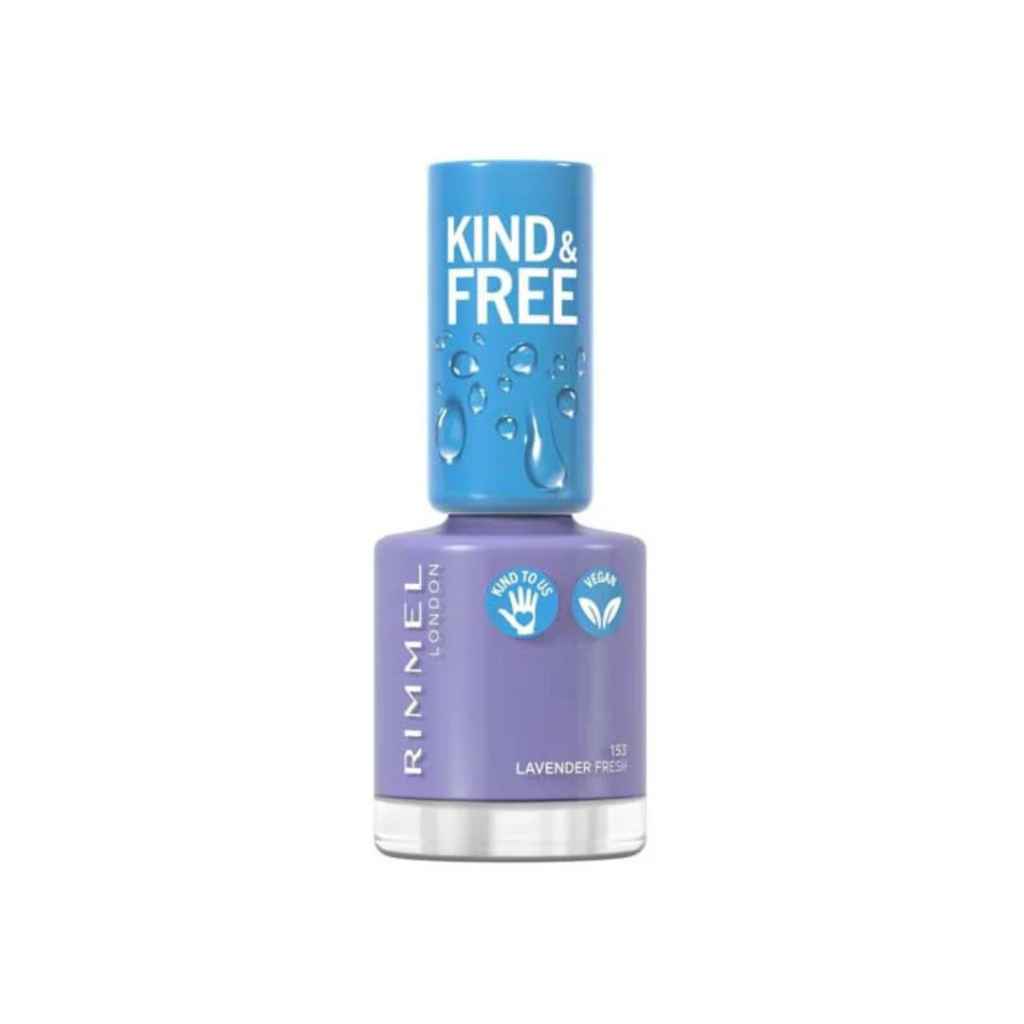 Rimmel, Kind & Free Nail Polish 153 Lavender Light, Vegan nail polish with gentle lavender shade, 12 ml