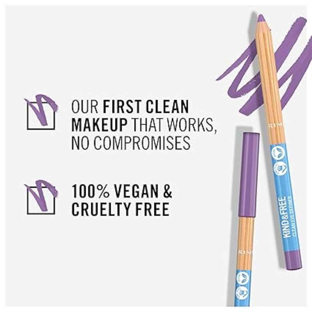 Rimmel, Kind & Free Eyeliner 003 Grape Lilac, Soft lilac eyeliner with gentle formula