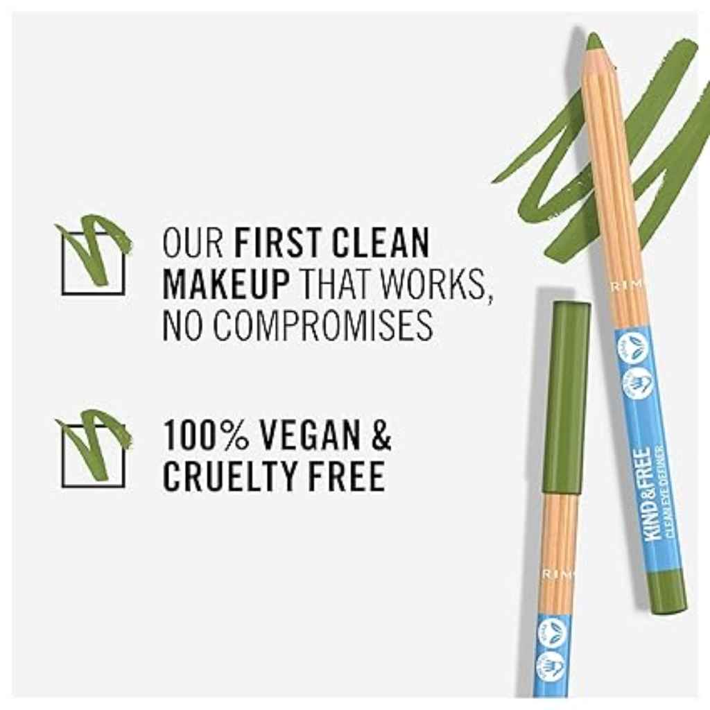 Rimmel, Kind & Free Eyeliner 004 Soft Orchard Green, Gentle formula eyeliner with soft green shade