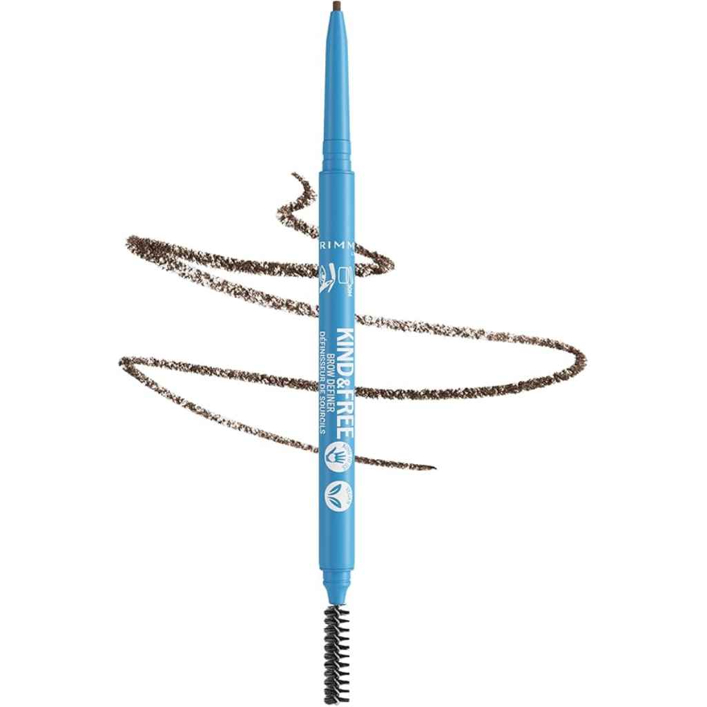 Rimmel London, Kind & Free Brow Definer, Natural brow pencil in chocolate shade
