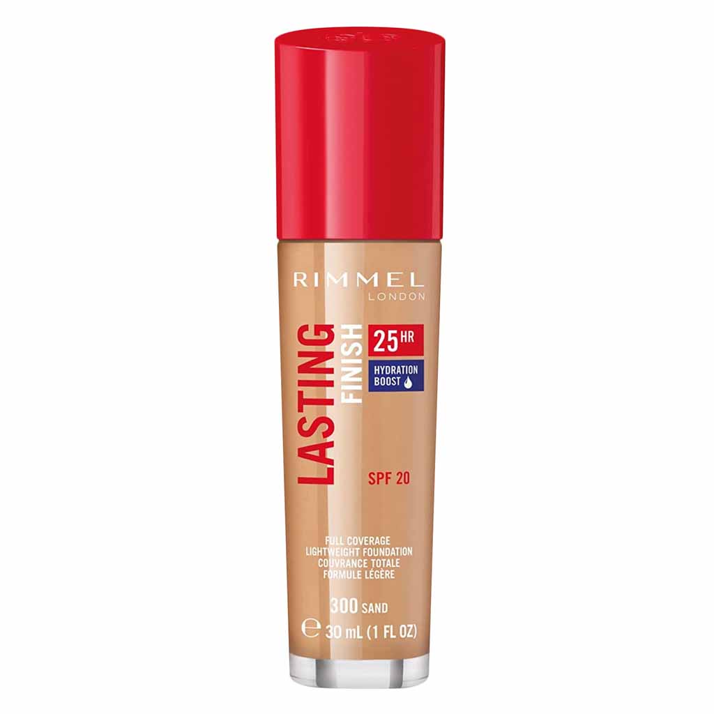 Rimmel London Lasting Finish 25HR Full Coverage Lightweight Foundation SPF20 30ml 300 Sand